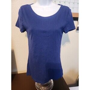 Old Navy Dark Blue Basic Tee Womens Size M Medium Navy Short Sleeve T-Shirt